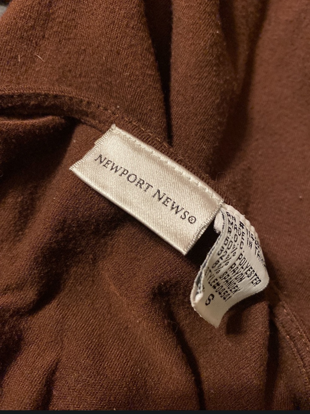 Newport News Rich Brown Knit Dress